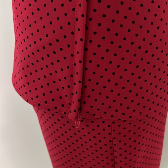 Stop staring 2 piece vintage retro pinup polka dot skirt and blouse - Picture 7 of 11